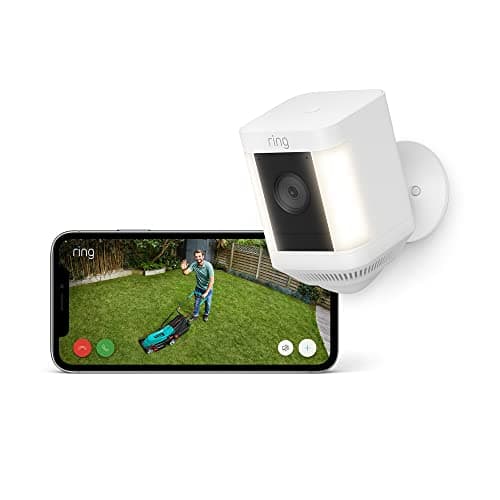 Ring Caméra Spotlight Plus sans fil - Caméra de surveillance extérieure wifi 1080p