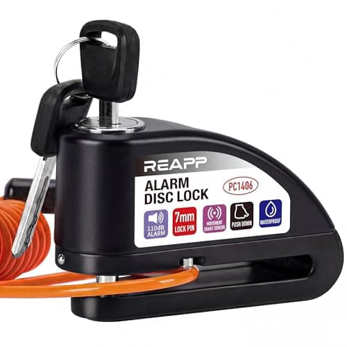 REAPP Antivol Moto Renforcé Bloque Disque Alarme 110dB