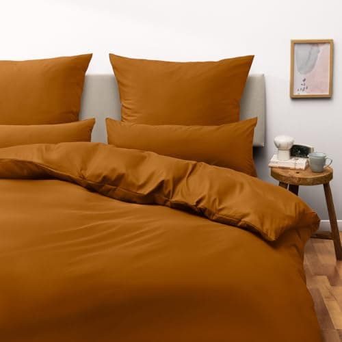 Blumtal Housse de Couette 190x200 et taie 40x70cm Marron Oeko-TEX
