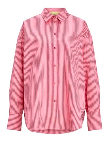 JJXX Chemise Popeline Relaxed JXJAMIE Femme Rayée Cerise XL