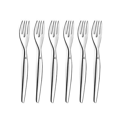 LOU LAGUIOLE Jet Fourchettes gâteau Acier Inox 18/0, Lot de 6, 14 cm, Inox