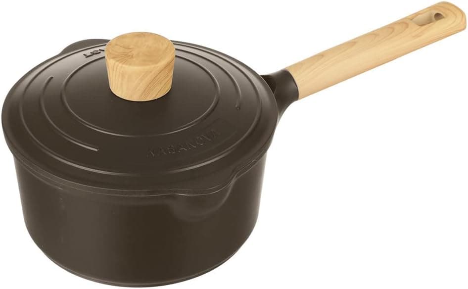 KASANOVA Casserole Antiadhésive Pot Art avec Couvercle Innovant – Plusieurs Couleurs, Compatible Induction, Idéale pour Ragoûts et Cuissons Longues (Noir, 18 Cm)