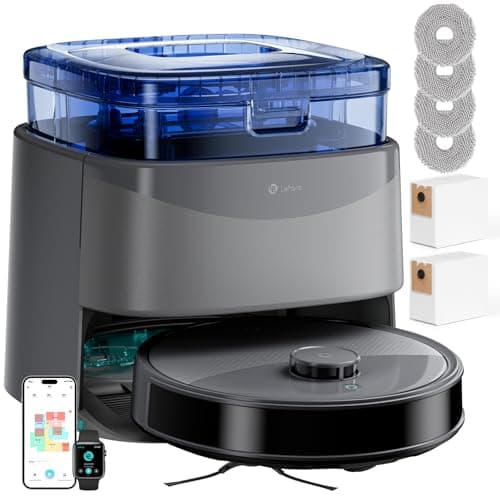 Lefant M3 Robot Aspirateur Laveur 12000 Pa avec Station Multifonctionnelle et Navigation dToF