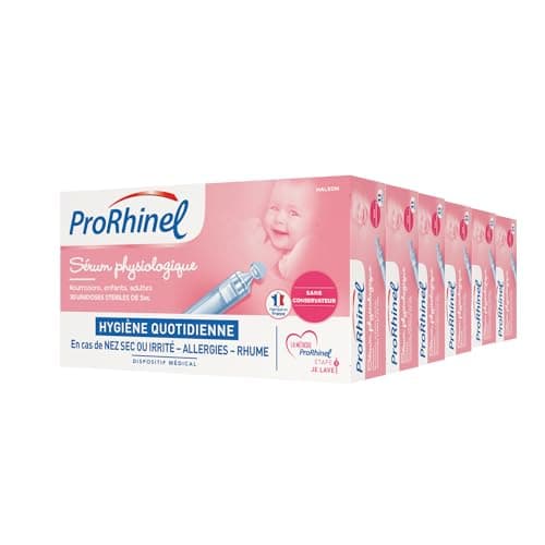 Prorhinel Sérum Physiologique Stérile Lavage Nasal Lot de 6 x 30 unidoses