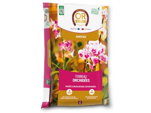 OR BRUN Terreau Orchidées 6L Utilisable en Agriculture Biologique
