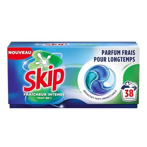 Skip Capsules Lessive Tout en 1 Fraicheur Intense 38 Lavages