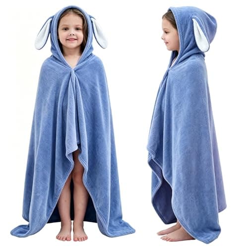 Fayscingo Serviette de bain bébé avec capuche 138x68 cm