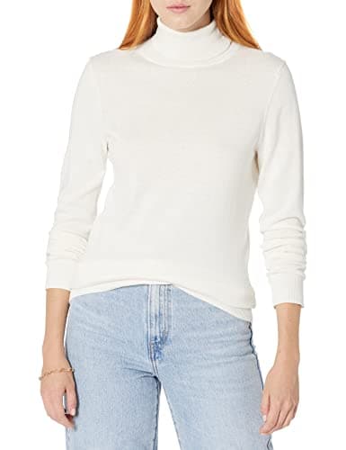 Amazon Essentials Pull léger à manches longues coupe classique pour femme Ivoire S