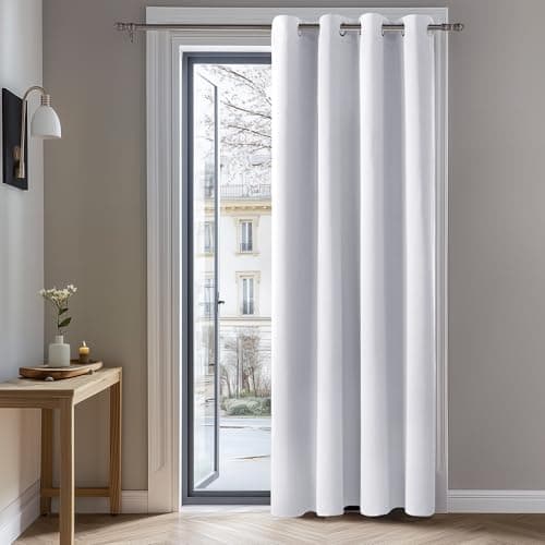 Deconovo Rideau Thermique Occultant Blanc Pâle Gris 140x280 cm