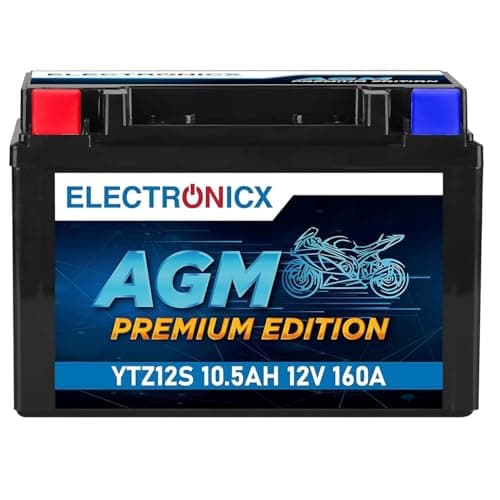 Electronicx YTZ12S Batterie Moto AGM 12V 10,5Ah 160A