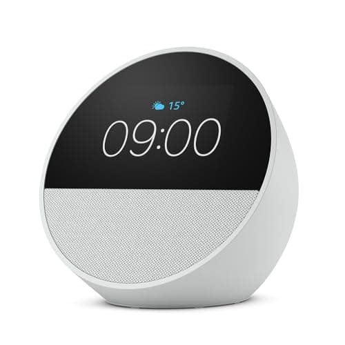 Amazon Echo Spot - Réveil connecté avec Alexa - Blanc