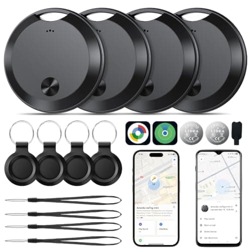 Smart Traceur Tag Lot de 4 Compatible iOS et Android IP68