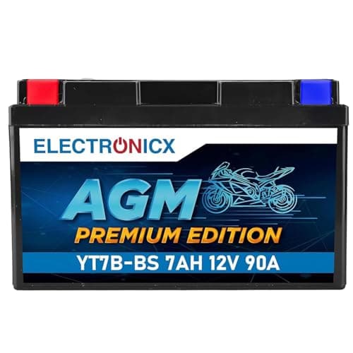 Electronicx Batterie moto AGM YT7B-BS 6,5 Ah 12 V étanche