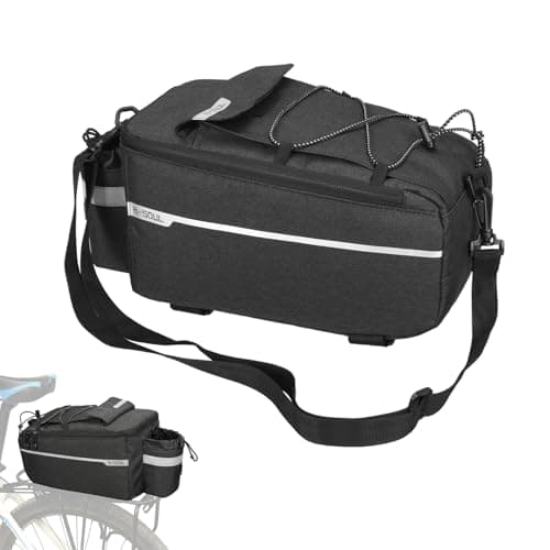JUST DO Sacoche de vélo étanche pour porte-bagages arrière grande capacité avec porte-bouteille