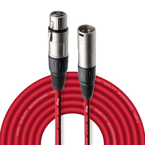 Stagg Câble pour microphone XLR rouge de 6 mètres
