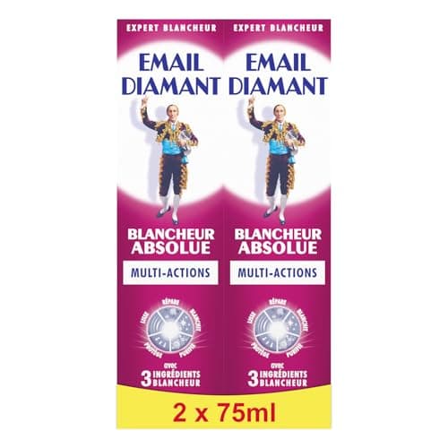 Email Diamant Blancheur Absolue Dentifrice Blanchissant 2 x 75 ml