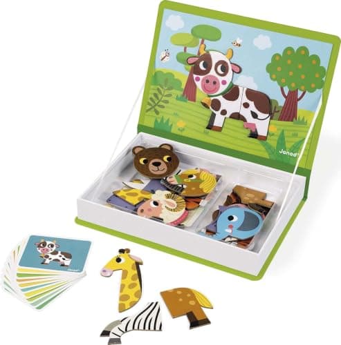 Janod MagnetiBook Animaux Jeu Magnétique 30 Magnets