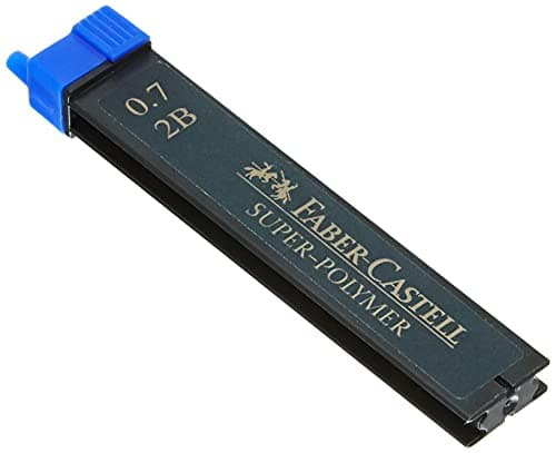 Faber-Castell Super-Polymer Lot de 12 mines fines Dureté 2B 0,7 mm