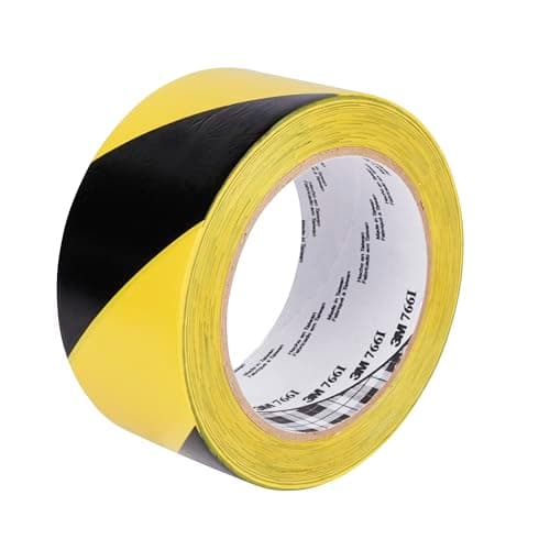 Ruban Adhésif Vinyle Marquage de Sécurité 3M 766 Jaune Noir 50 mm x 33 m