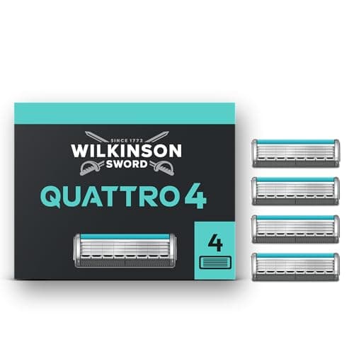 Wilkinson Sword Quattro Titanium Sensitive Lames de Rasoir 4 Unités