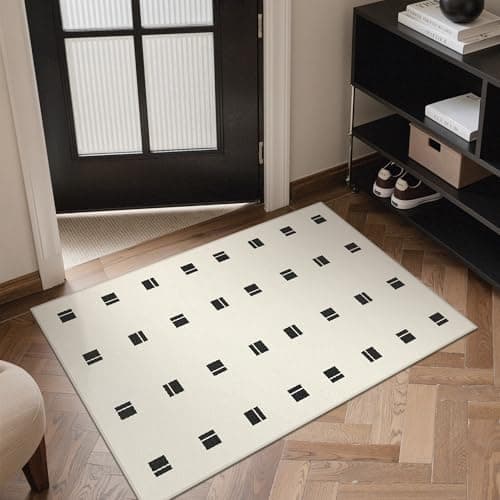 GENIMO Tapis moderne lavable antidérapant 60x90cm Blanc