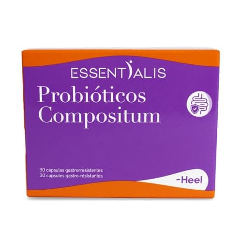 HEEL ESSENTIALIS PROBIOTICOS COMPOSITUM 30 cap. – facile à intégrer dans la routine de la journée, complément alimentaire sous forme de comprimés, boîte de 30 gélules et facilite la prise en charge de