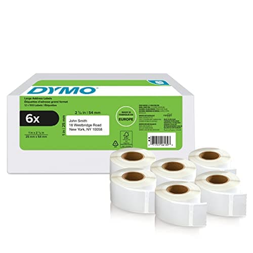 DYMO LW Étiquettes de Retour Autocollantes 25x54 mm Lot de 3000