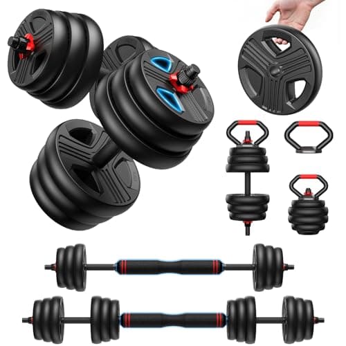 FEIERDUN Kit Haltères Musculation 5 en 1 Poids Réglable 40kg