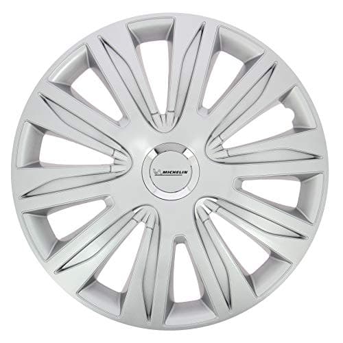 MICHELIN Lot de 4 Enjoliveurs 14 Pouces NVS 42 Chrome Effet Jante Aluminium