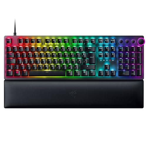 Clavier gamer Razer Huntsman V2 Switches Violets AZERTY Noir