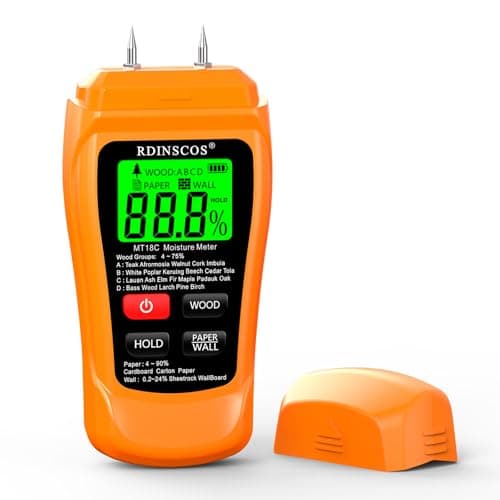 RDINSCOS MT18 Humidimètre à broche pour bois et chauffage