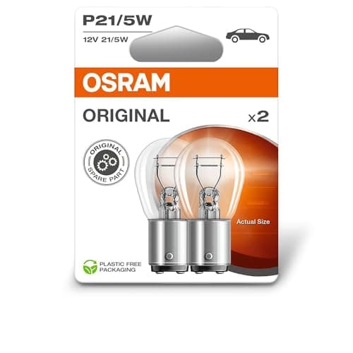 OSRAM ORIGINAL LINE 12V, P21/5W, lampe de signalisation, base en métal, double blister, (2 lampes), white
