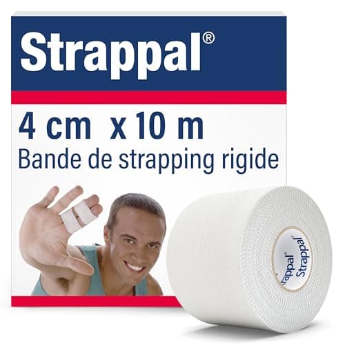 Strappal Bande de strapping rigide 4 cm x 10 m Blanc 1 rouleau sans latex