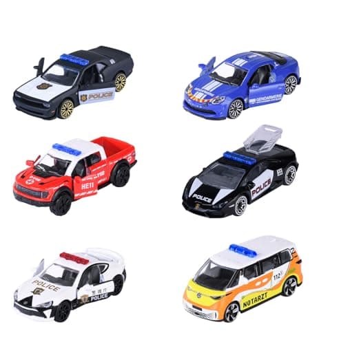 Majorette Auto Rescue World Premium (1 modèle de voiture) – Véhicule d'intervention en métal avec roue libre et suspension, sélection aléatoire de 6 voitures jouets pour enfants à partir de 3 ans, env