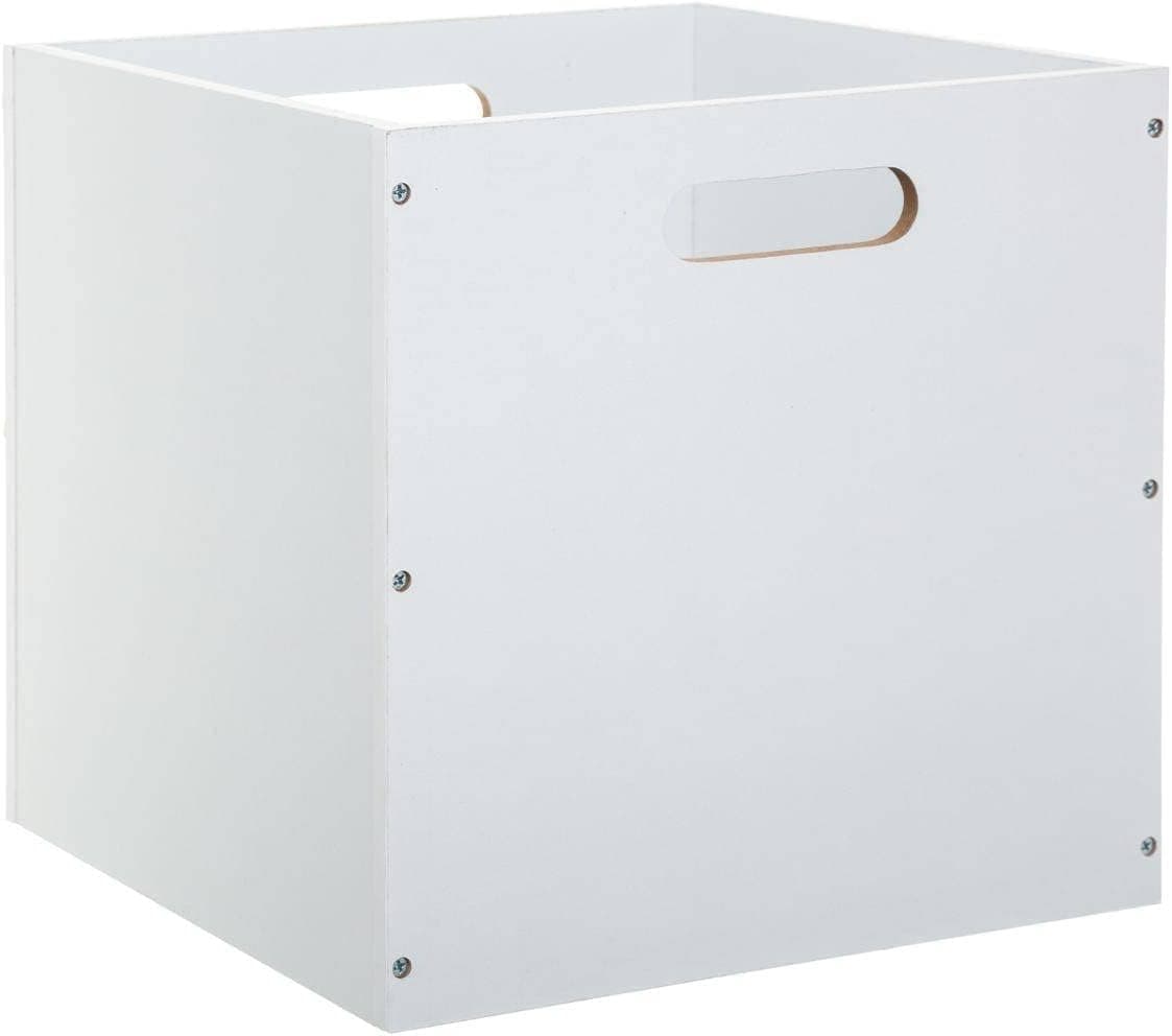Five - Boîte de Rangement en Bois Blanc 31 x 31 cm