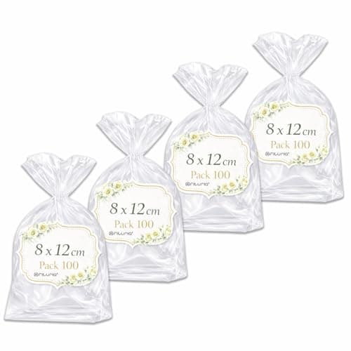 Ofituria Sachets Cellophane Transparents 8 x 12 cm, 400 Pièces