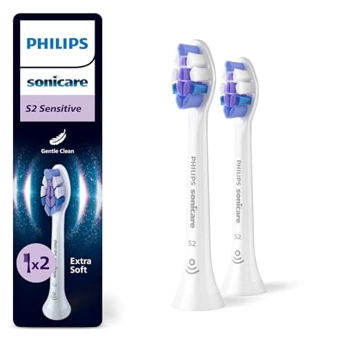 Philips Sonicare S2 Sensitive têtes de brosse à dents de rechange blanc lot de 2 HX6052 87