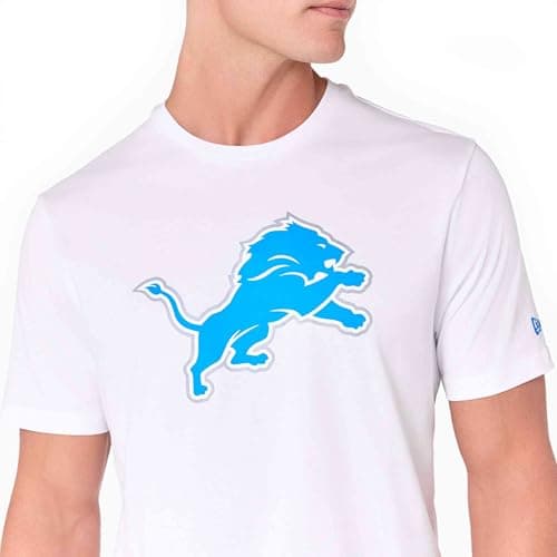 T-shirt New Era Detroit Lions NFL Team Logo Blanc