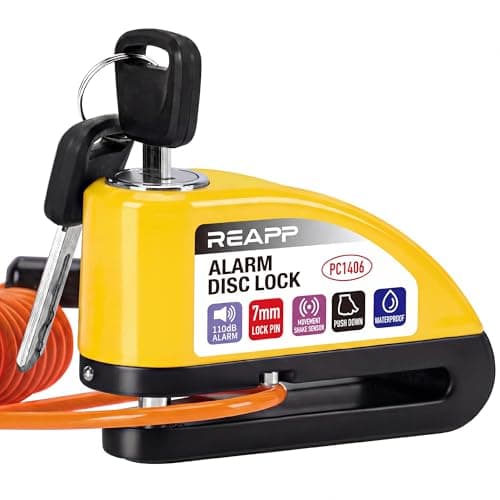 REAPP Antivol Moto Renforcé Bloque Disque Alarme 110dB