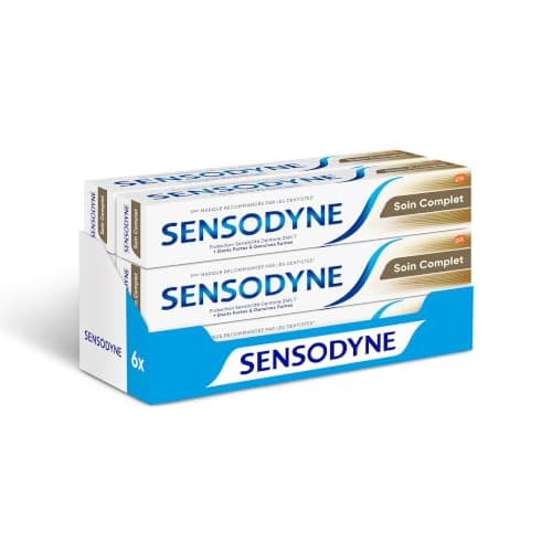 Sensodyne Dentifrice Soin Complet, Triple Action, Lot de 6 x 75 ml
