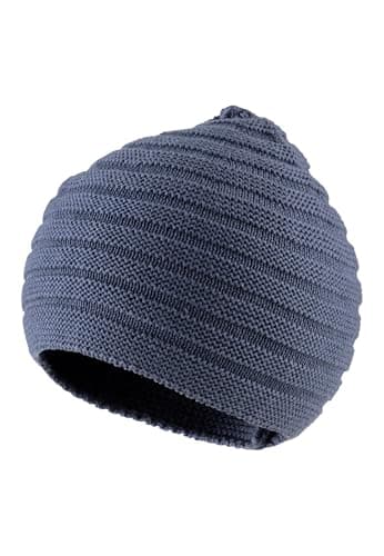 Sterntaler Bonnet tricoté Unisexe en Coton avec Structure, Bleu Moyen, 49