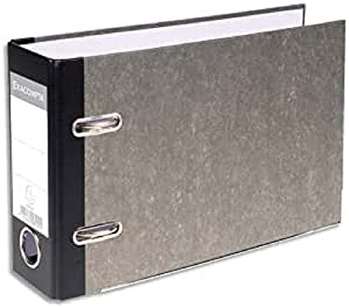 Exacompta Classeur à levier papier marbré A5 horizontal Dos 70 mm Gris