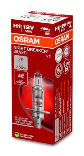 Osram Night Breaker Silver H1 Ampoule de Phare Halogène 12 V