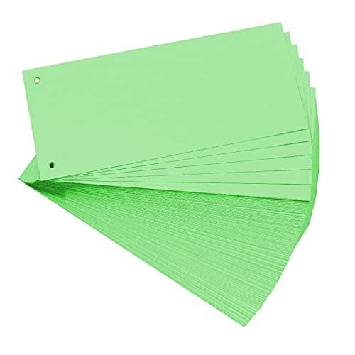 Exacompta Paquet de 100 fiches intercalaires perforées Forever Vert 105 x 240 mm
