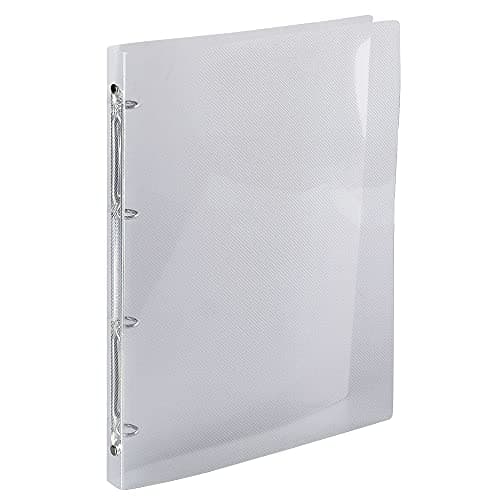 Exacompta Classeur Souple A4 4 Anneaux Cristal