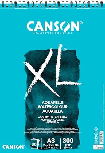 Canson XL Aquarelle Album spiralé 30 feuilles A3 300g/m² Blanc