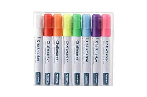 Europel Marqueur Craie Liquide 6 mm Lot de 8 Couleurs