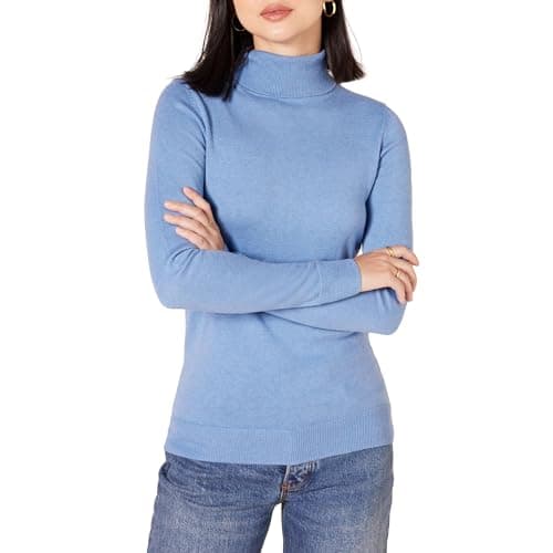 Amazon Essentials Pull Léger à Manches Longues, Coupe Classique Femme, Bleuet, S