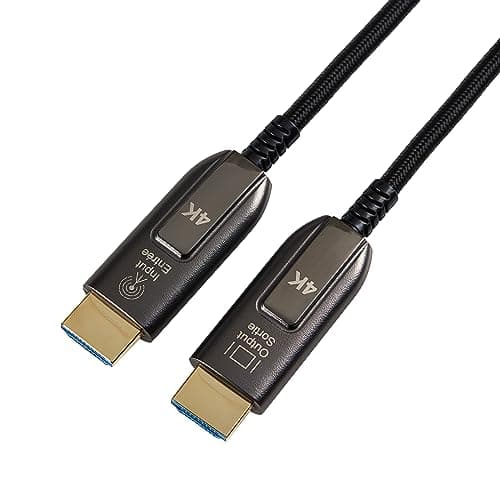 Amazon Basics Câble HDMI haute vitesse en fibre optique tressée 10 m Noir
