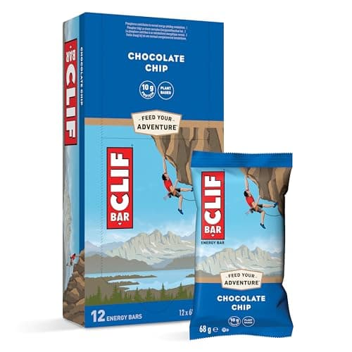 CLIF Bar Chocolate Chip Barres Énergétiques Végétales 12 x 68 g